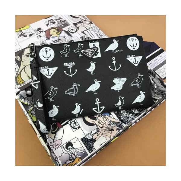 Prada 2019 Mens Clutch Bag ,28CM - 프라다 2019 남성용 클러… - 1