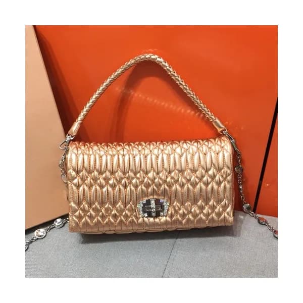MiuMiu 2019 Matelasse Crystal Tote Shoulder Cross … - 1