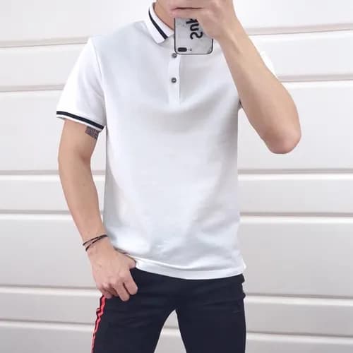 Burberry 2019 Mens Logo Polo Cotton Short Sleeved … - 1