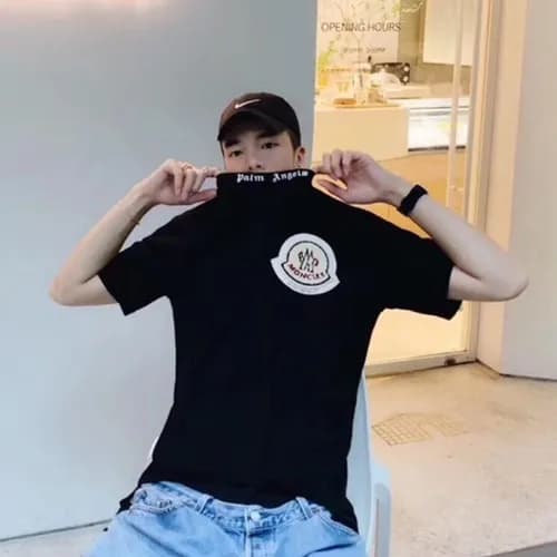 Mocler 2019 Mens Logo Cotton Short Sleeved T-shirt… - 1