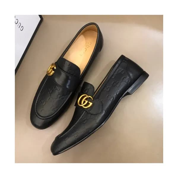 [매장판]Gucci 2019 Mens Business GG Logo Leather Loaf… - 1