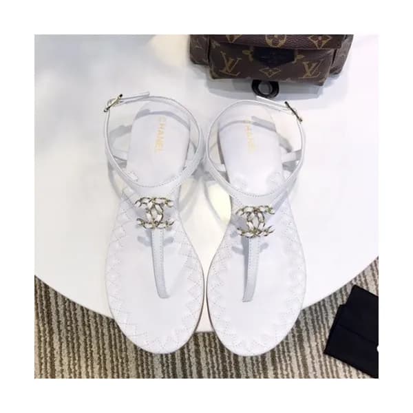 Chanel 2019 Ladies Leather Sandal - 샤넬 2019 여성용 레더… - 1