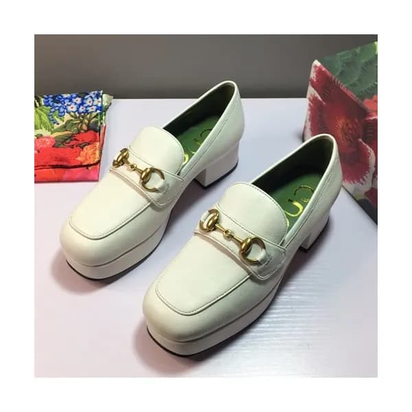 Gucci 2019 Ladies Middle-heel Leather Loafer - 구찌 … - 1