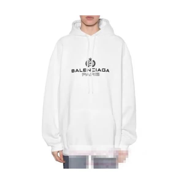 Balenciaga 2019 Mm/Wm Logo Oversize Cotton Hood Te… - 1
