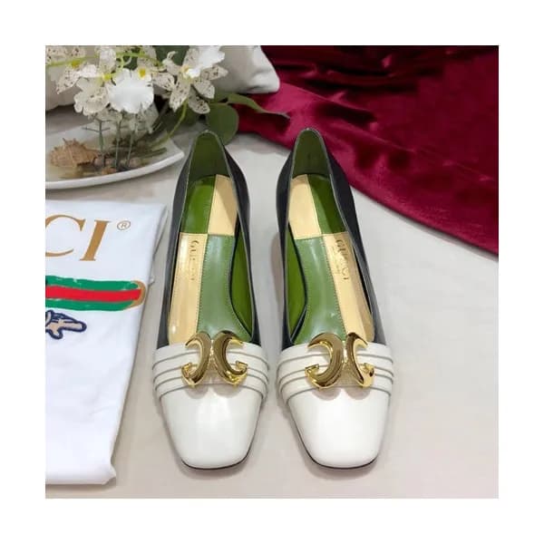 Gucci 2019 Ladies Leather Pumps Middle Heel - 구찌 2… - 1