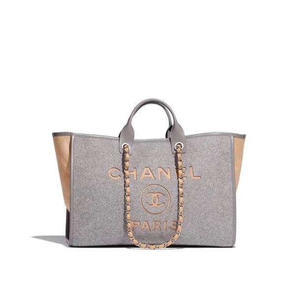 Chanel 2019 Women Felt Tote Shoulder Shopper Bag,4… - 1