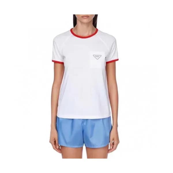 Prada Womens Basic Tshirts - 프라다 여성 베이직 반팔티 Pra909… - 1