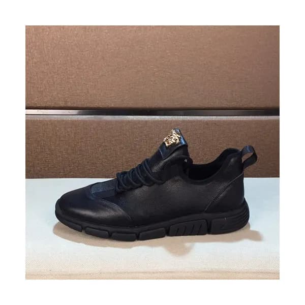 Versace 2019 Mens Leather Sneakers - 베르사체 2019 남성용… - 1