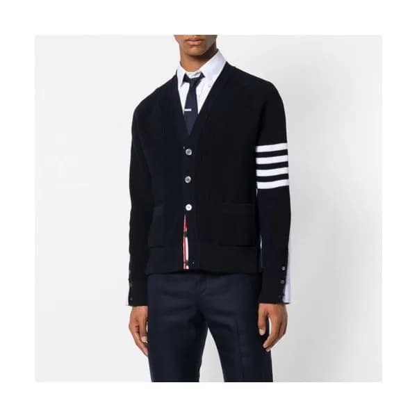 Thom Browne 2019 Mens Classic V-neck Knit Cardiga… - 1