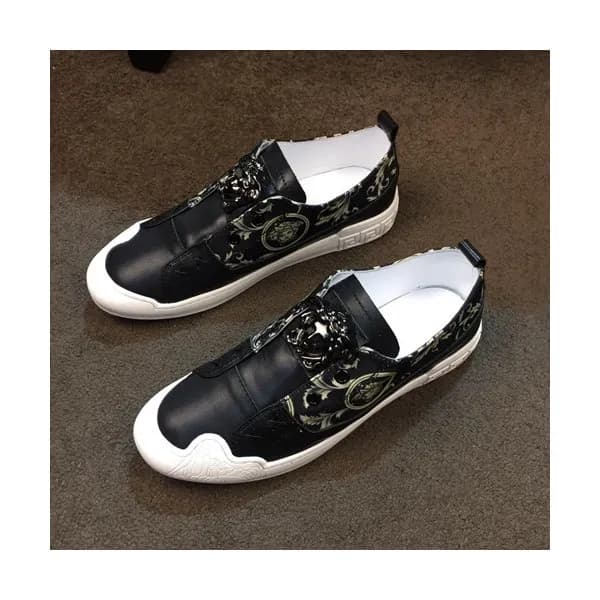 Versace 2020 Mens Leather Sneakers - 베르사체 2020 남성용… - 1