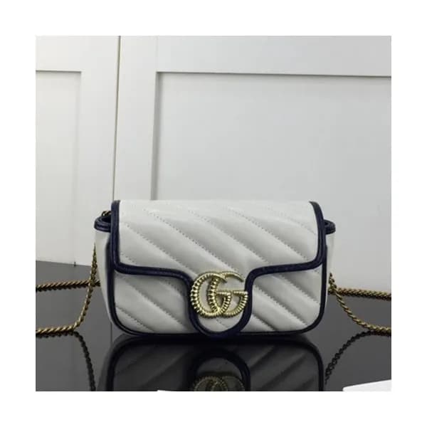Gucci 2020 GG Marmont Matlase Super Mini Women Sho… - 1