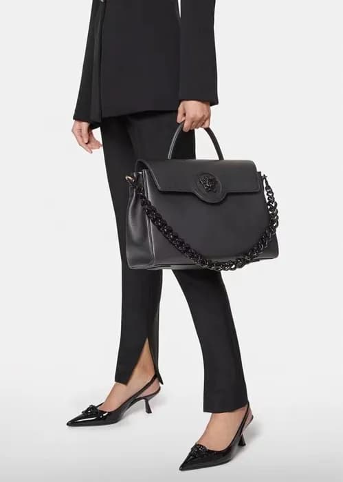 Versace 2022 Leather Chain Shoulder Bag,22CM - 베르… - 1