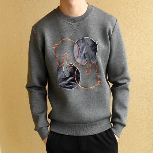 Hermes 2020 Mens Crew-neck Casual Cotton Tshirts- … - 1