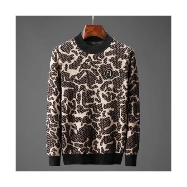 [펜디]Fendi 2020 Mens Logo Crew-neck Wool Sweaters -… - 1