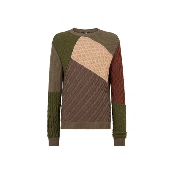 [펜디]Fendi 2020 Mens Logo Crew-neck Wool Sweaters -… - 1