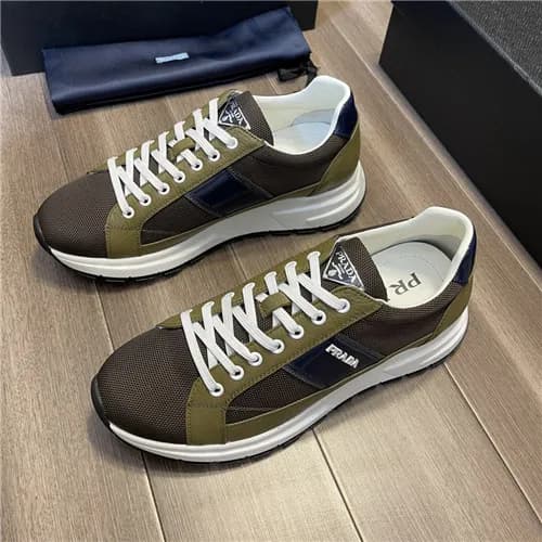 Prada 2021 Men's Leather Sneakers - 프라다 2021 남… - 1
