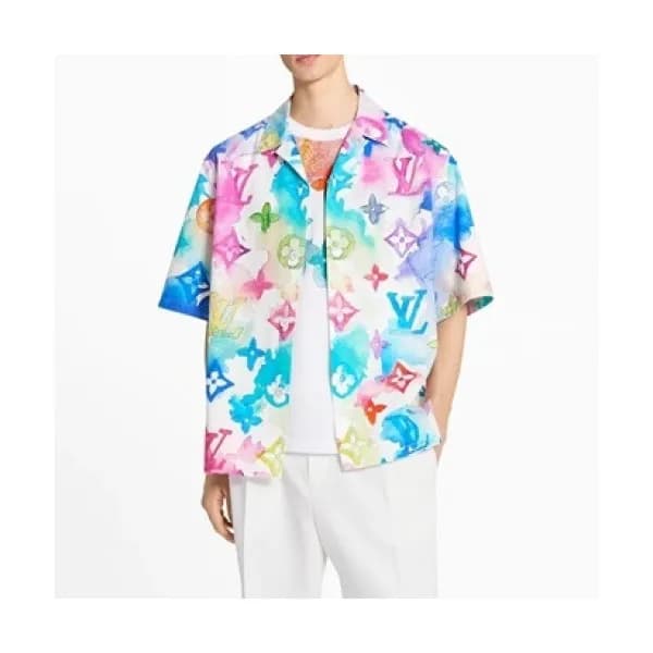 [트렌디]Louis vuitton Mens Trendy Short - sleeved sh… - 1
