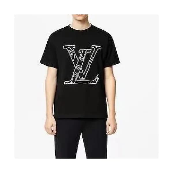 Louis vuitton Mm/Wm Logo Short Sleeved Tshirts Bl… - 1