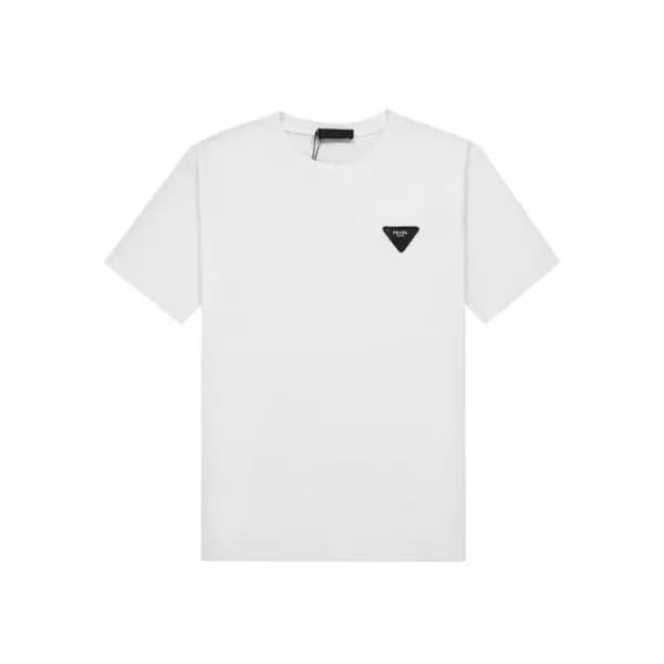 Prada Mm/Wm Basic Logo Short Sleeved Tshirts Whi… - 1