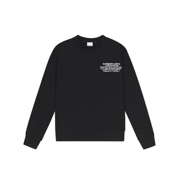 Burberry Mens Logo Casual Cotton Tshirts Black - … - 1
