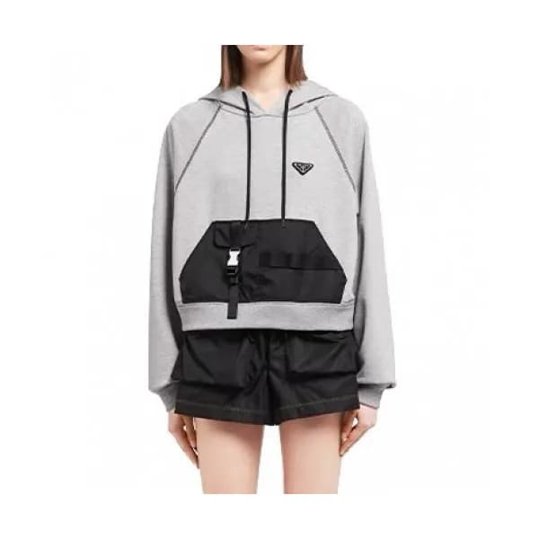 Prada Mm/Wm Casual Cotton Hoodie Gray - 프라다 2021 … - 1