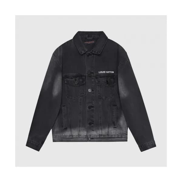 Louis vuitton Mens Logo Casual Jackets Black - 루이… - 1
