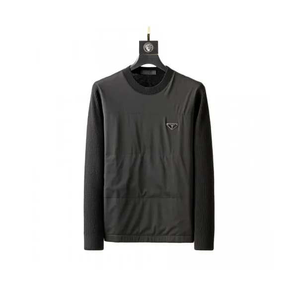 Prada Mens Crew-neck Sweaters Black - 프라다 2021 남성… - 1