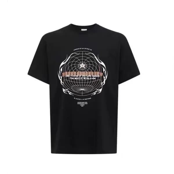 버버리 남성 크루넥 블랙 반팔티 - Mens Black Tshirts - bur04308x - 1