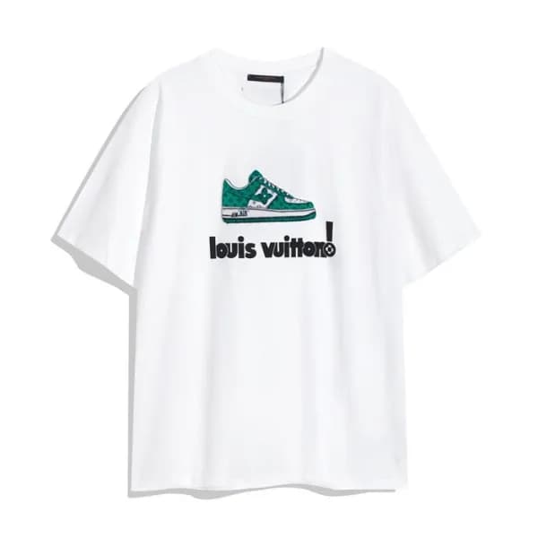 루이비통 남성 화이트 크루넥 반팔티 - Mens White Tshirts - lou0416… - 1
