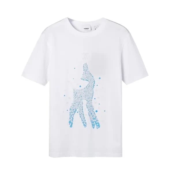 버버리 남성 화이트 크루넥 반팔티 - Mens White Tshirts - Bur04325… - 1