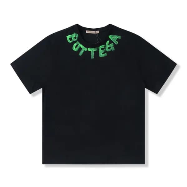 보테가 남성 크루넥 블랙 반팔티 - Mens Black Tshirts - bot0309x - 1