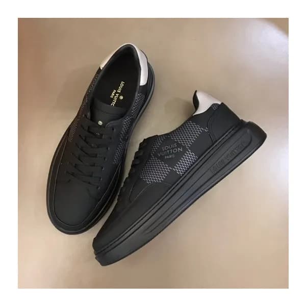 루이비통 남성 클래식 블랙 스니커즈 - Mens Black Sneakers - lou049… - 1