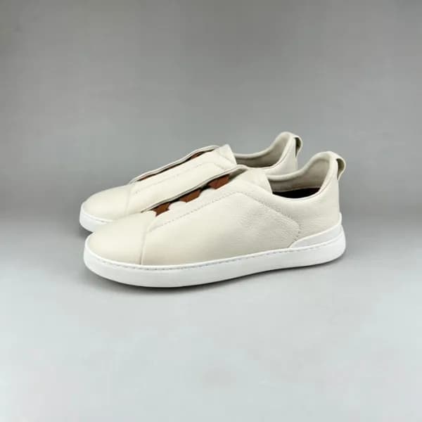 제냐 남성 이니셜 화이트 스니커즈 - Mens White Sneakers - zeg0386… - 1