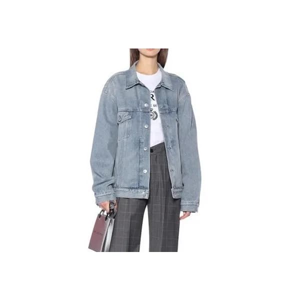 발렌시아가 남/녀 캐쥬얼 블루 자켓 - Unisex Blue Jackets - bal016… - 1
