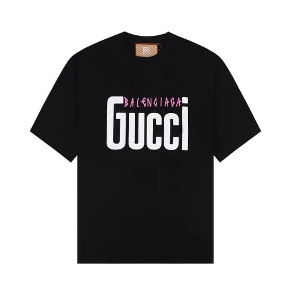 구찌 남/녀 블랙 크루넥 반팔티 - Gucci Unisex Black Short sleev… - 1