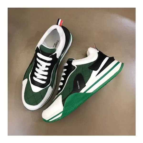 톰포드 남성 캐쥬얼 그린 스니커즈 - Tom Ford Mens Green Sneakers … - 1