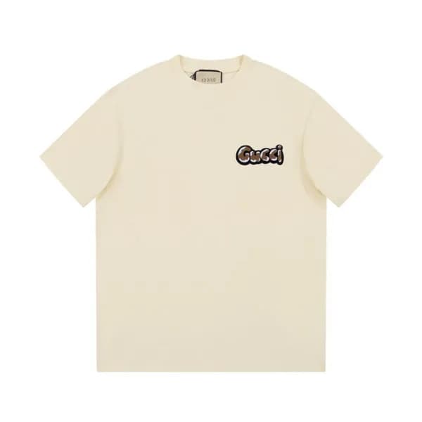구찌 남/녀 아이보리 크루넥 반팔티 - Gucci Unisex Ivory Short sle… - 1