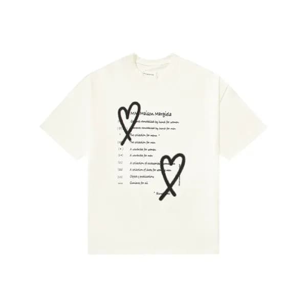 메종마르지엘라 남/녀 크루넥 화이트 반팔티 - Maison Margiela Unisex W… - 1