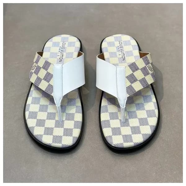 루이비통 남성 아이보리 슬리퍼 - Louis vuitton Mens Ivory Slippe… - 1