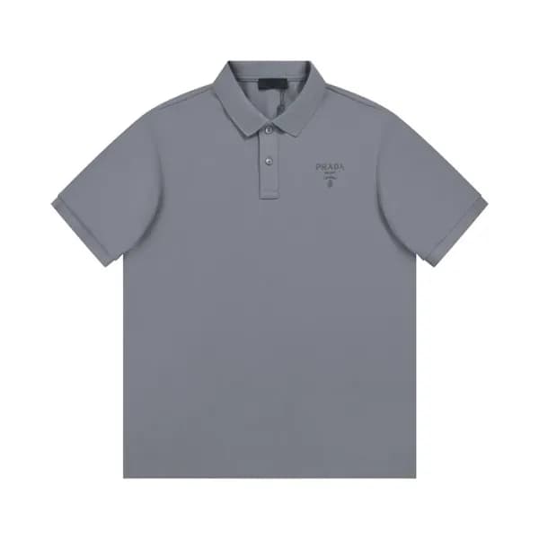 프라다 남성 그레이 폴로 반팔티 - Prada Mens Gray Short sleeved … - 1