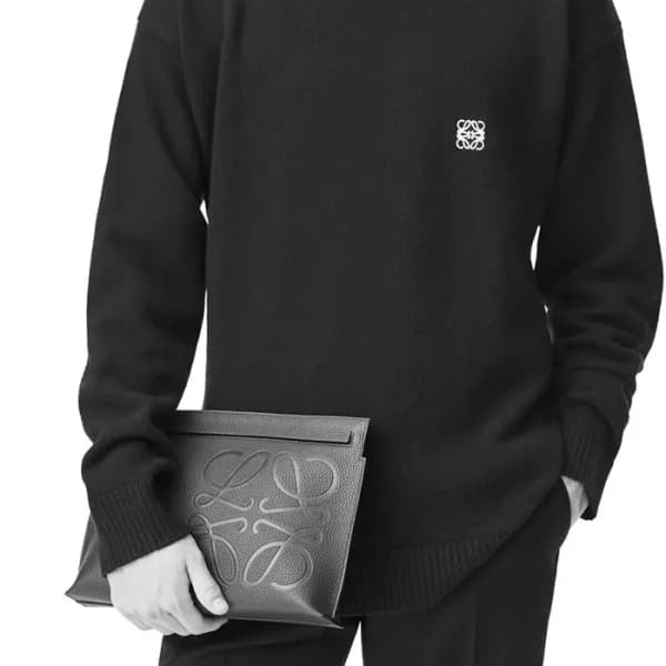 로에베 남성 네이비 핸드백 - Loewe Mens Navy Hand Bag - loe748… - 1
