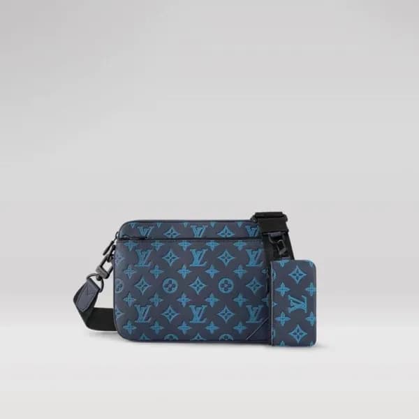 루이비통 남성 블루 메신저백 - Louis vuitton Mens Blue Cross Ba… - 1