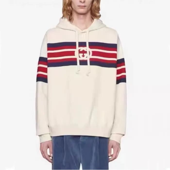 구찌 남성 화이트 후드티 - Gucci Mens White Hoodie - gu1023x - 1