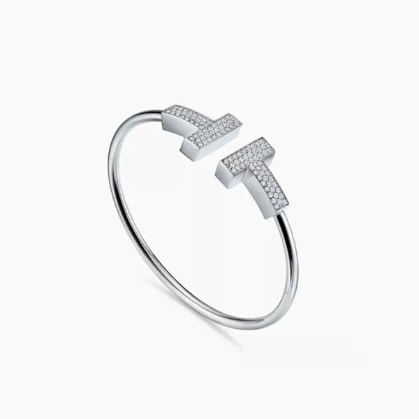티파니 여성 화이트 골드 팔찌 - Tiffany Womens White Gold Bangl… - 1
