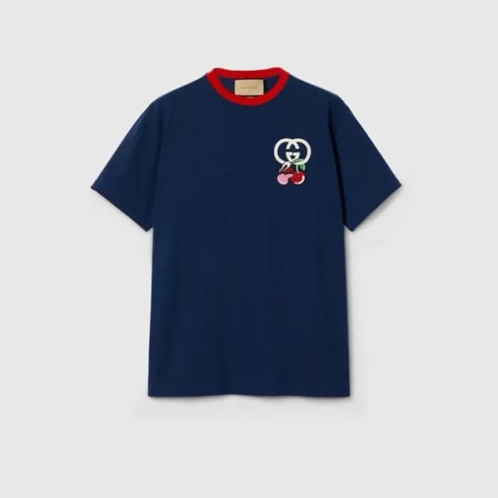 구찌 남성 블루 티셔츠 - Gucci Mens Blue Tshirts - guc347x - 1