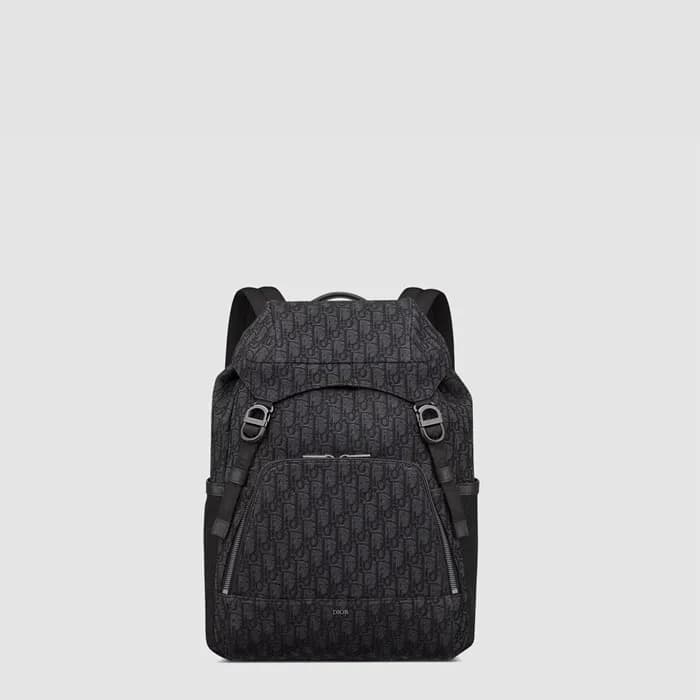 디올 남성 오블리크 블랙 백팩 - Dior Mens Oblique Black Back Pa… - 1