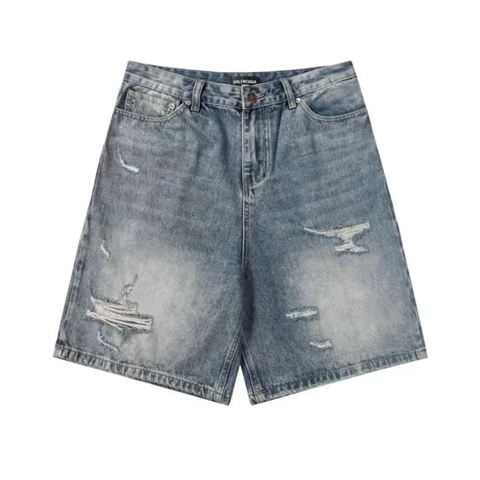 발렌시아가 남성 블루 반바지 - Balenciaga Mens Blue Half-pants … - 1