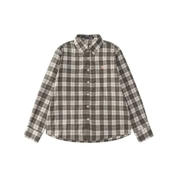 아크네 남/녀 블랙 체크 셔츠 - Acne Studios Unisex Black Shirt… - 1