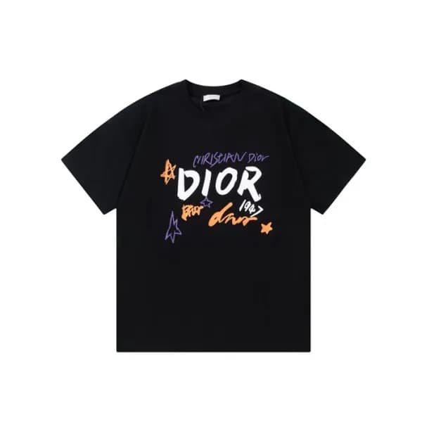 디올 남성 블랙 반팔 티셔츠 - Dior Mens Black Tshirts - dic157… - 1