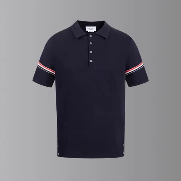 톰브라운 남성 폴로 반팔티 - Thom Browne Mens Polo Tshirt - th… - 1